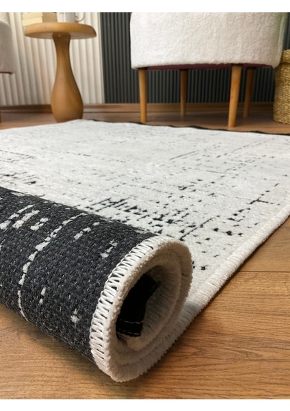 Şönil Dokuma Kayma Yapmaz Makinede Yıkanabilir Leke Tutmaz Kesme Bohem Kilim Krem 2 indirimleri