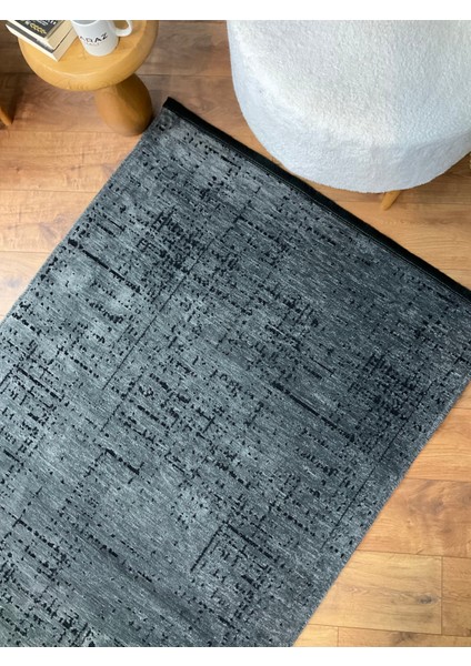 Şönil Dokuma Kayma Yapmaz Makinede Yıkanabilir Leke Tutmaz Kesme Bohem Kilim Antrasit 2 fiyatları