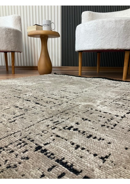 Şönil Dokuma Kayma Yapmaz Makinede Yıkanabilir Leke Tutmaz Kesme Bohem Kilim Vizon 2 fırsatları