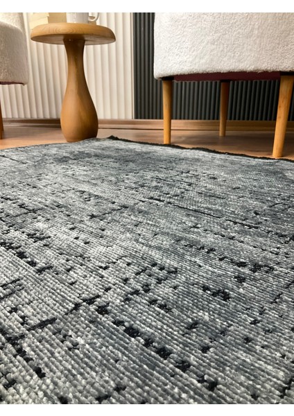 Şönil Dokuma Kayma Yapmaz Makinede Yıkanabilir Leke Tutmaz Kesme Bohem Kilim Antrasit 2 fırsatları