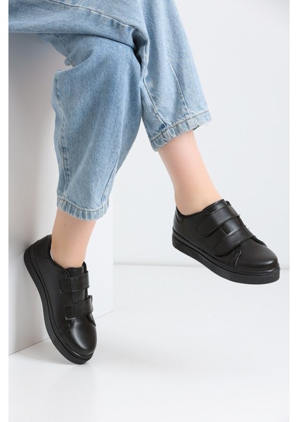 Cırt Cırtlı Outdoor Günlük Spor Sneaker Modeli - Siyah