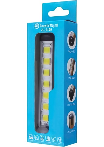 4 Mod 7 Cob LED Mıknatıslı El Feneri