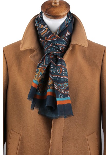 Beekman Style Yeşil - Bej Italyan Modal Kaşkol MDL19 fırsatları