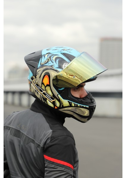 Rapıd 2 Race Neo Mavi-Mor Kask