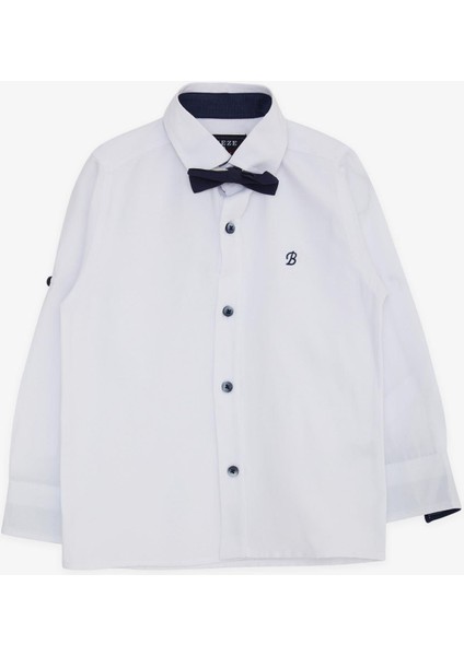 Papyonlu Erkek Çocuk Beyaz gömlek