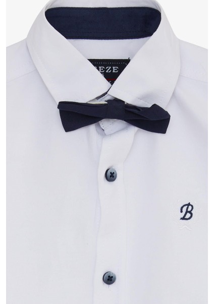 Papyonlu Erkek Çocuk Beyaz gömlek modelleri