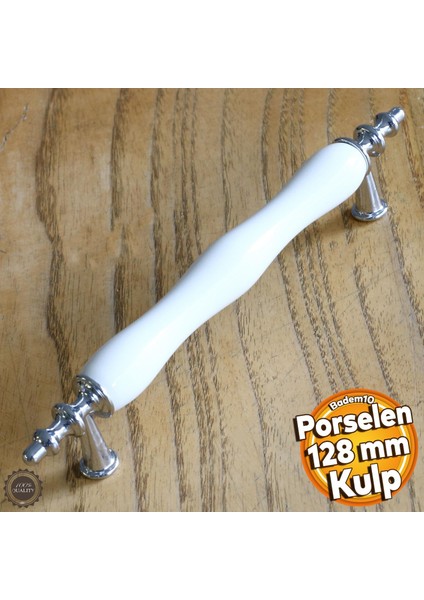 Gül Gerçek Porselen Siyah Beyaz 128 mm Kulplar Mobilya Mutfak Dolabı Çekmece Dolap Kapak Kulpu Kulbu