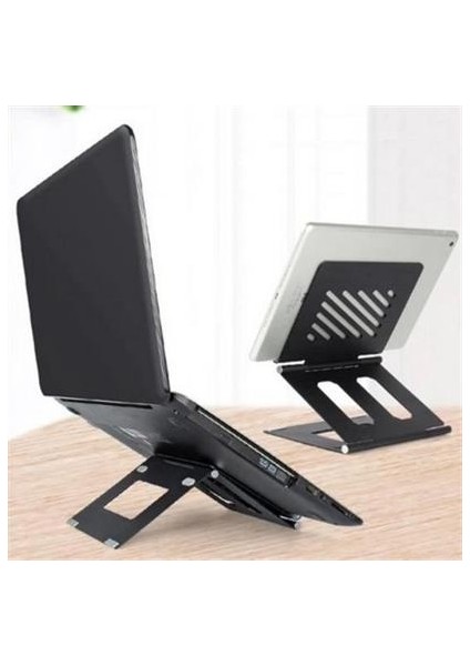 Buffer® Ayarlanabilir Metal Dizüstü Destek Tabanı Katlanabilir Taşınabilir Laptop Sehpası Standı