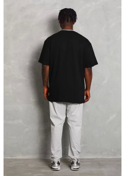 Erkek Düz Bisiklet Yaka T-Shirt 20/1 Penye - Siyah