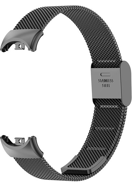 Xiaomi Mi Band 8 Mi Band 9 Uyumlu Paslanmaz Metal Hasır Tokalı Kordon Kayış