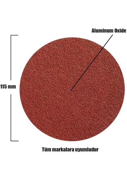 Baytec MK0244 Cırtlı Zımpara 115MM-100 Kum/10 Adet