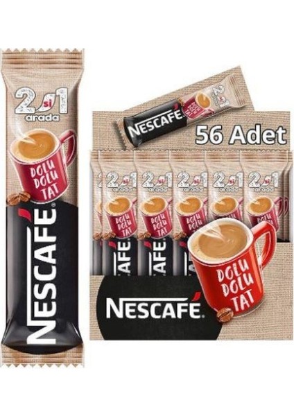 Nescafe - Kahve Nescafe Tekli 2in1 Klasik 10GR - 56 Adet