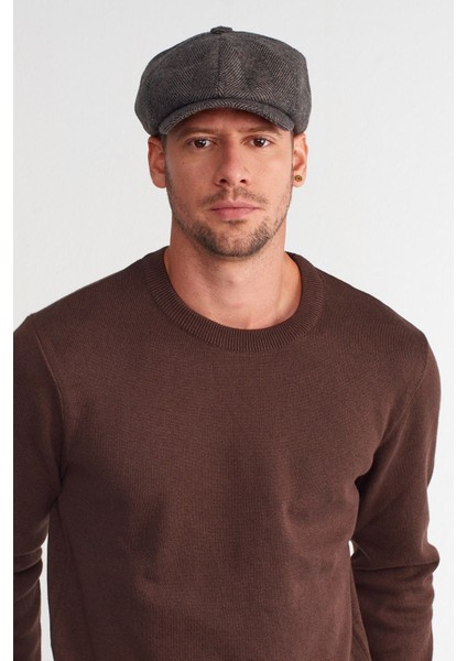 Erkek Koyu Kahve Balıksırtı Kasket 8 Parça Peaky Blinders Şapka fiyatları