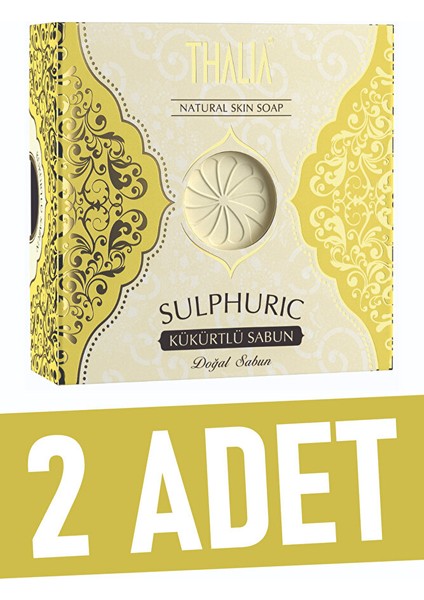 Yağlanma Karşıtı Kükürt Özlü Doğal Katı Sabun 125 gr (2 Adet)