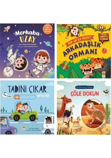 Merhaba Uzay - Arkadaşlık Ormanı - Tadını Çıkar Araçlar - Çöle Dokun 4 Kitap