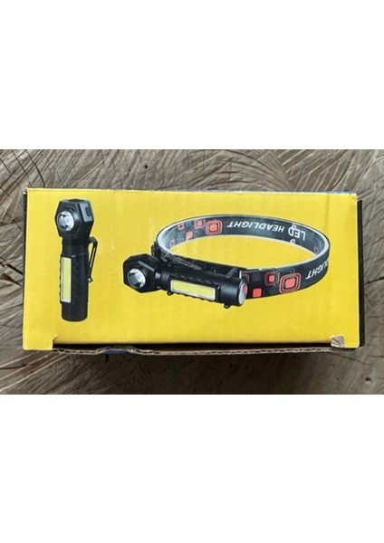 Mıknatıslı Şarjlı Kafa Lambası Kamp Feneri El Lambası El Feneri USB