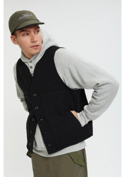 Mackinaw Wool Yelek Charcoal