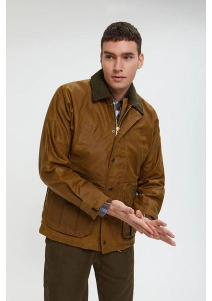Yağlı Field Ceket Dark Tan