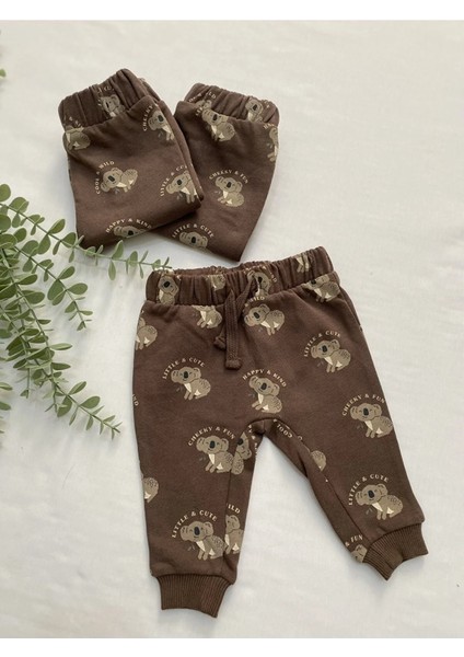 Koala Desenli Unisex Bebek Eşofman Altı