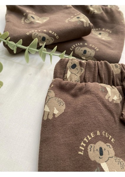 Koala Desenli Unisex Bebek Eşofman Altı