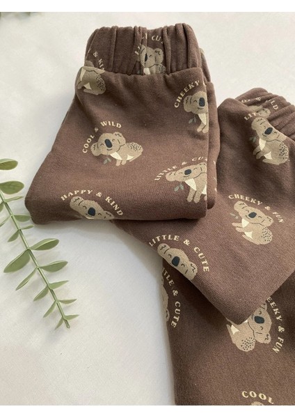 Koala Desenli Unisex Bebek Eşofman Altı
