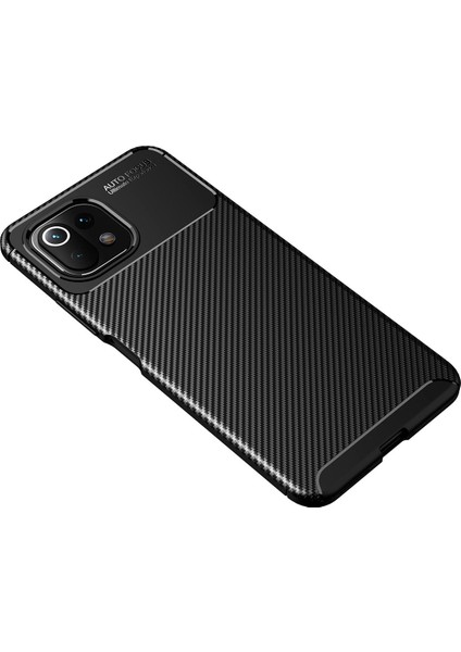 Xiaomi Mi 11 Lite Kılıf Focus Karbon Silikon - Siyah 300099
