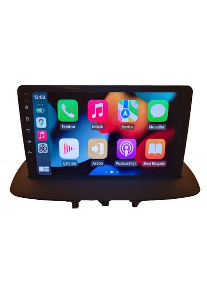 Renault Fluence/megane 3 / 2gb Ram 32GB Rom Hafıza Multimedya Android Sürüm 13 Kablosuz Carplay Navigasyon 9 Inç Ekran modelleri