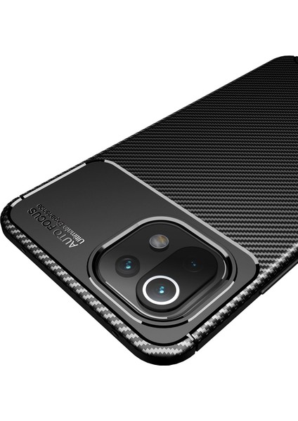 Xiaomi Mi 11 Lite Kılıf Focus Karbon Silikon - Lacivert 300099