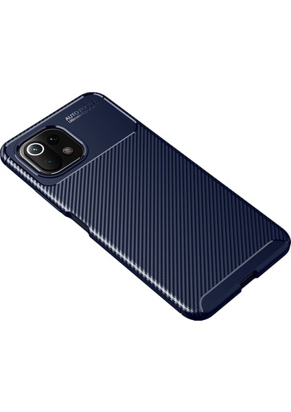 Xiaomi Mi 11 Lite Kılıf Focus Karbon Silikon - Lacivert 300099