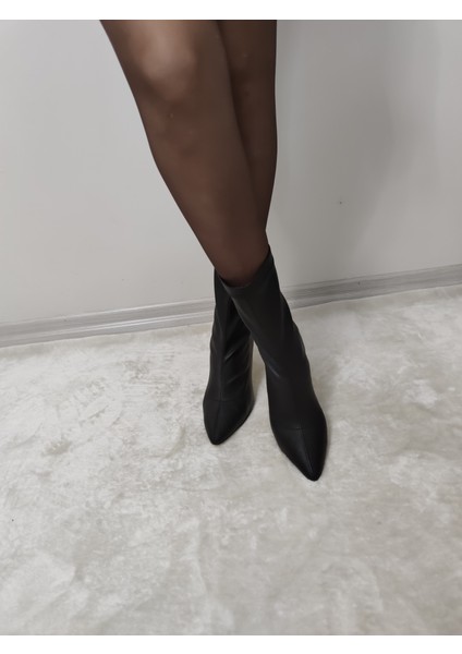 Parvi Midi Boy Streç Çorap Bot - Siyah - 40