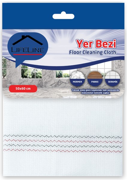 Yer Temizlik Seti 2 Adet Yer Bezi 50 cm x 60 cm 120 Adet Yüzey Temizlik Havlusu Mop Havlusu