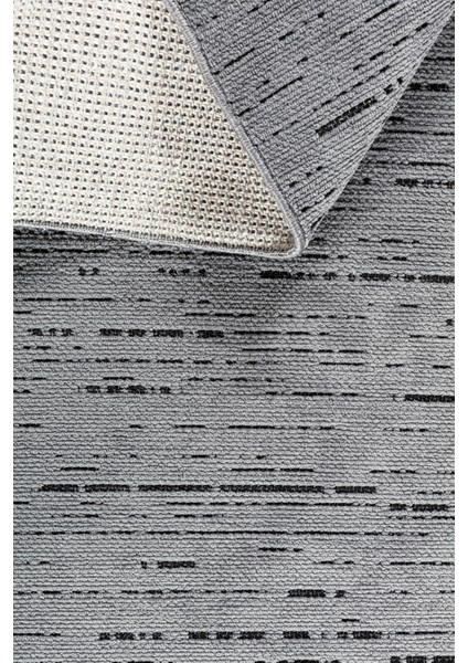 Halı Sepeti Garden 8203 Antrasit Yıkanabilir Halı Kilim 80 x 50