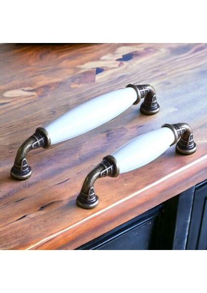 Gül Gerçek Porselen Antik Sarı 96 mm Kulplar Mobilya Mutfak Dolabı Çekmece Dolap Kapak Kulpu Kulbu fiyatları