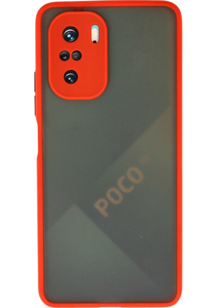Xiaomi Poco F3 Kılıf Montreal Silikon Kapak - Kırmızı 300099