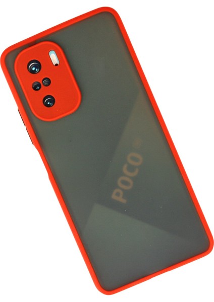 Xiaomi Poco F3 Kılıf Montreal Silikon Kapak - Kırmızı 300099