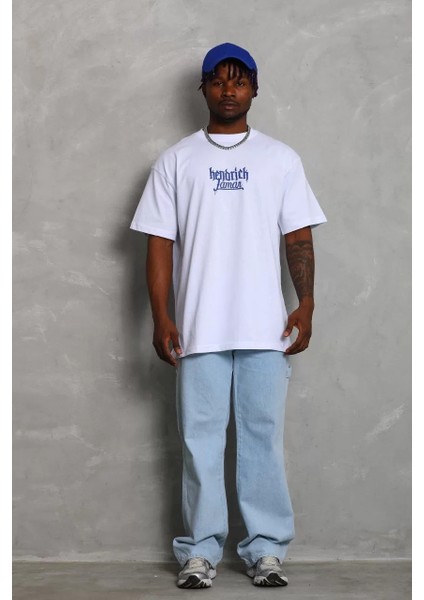 Erkek Baskılı Bisiklet Yaka T-Shirt 20/1 Penye - Beyaz fiyatları