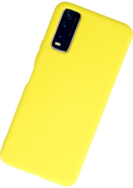 Vivo Y20 Kılıf Nano Içi Kadife Silikon - Sarı 300099 modelleri