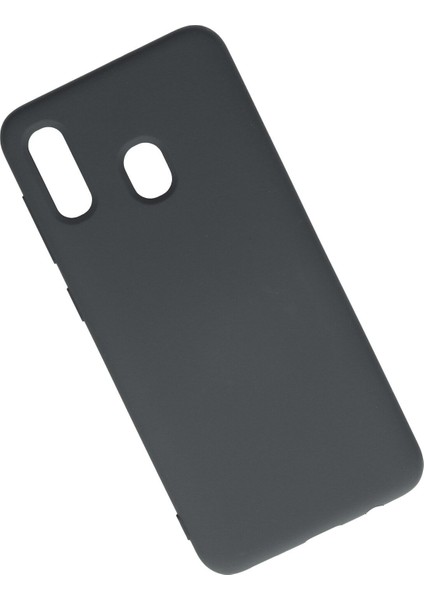 Samsung Galaxy A30 Kılıf Nano Içi Kadife Silikon - Gri 300099