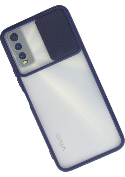 Vivo Y11S Kılıf Palm Buzlu Kamera Sürgülü Silikon - Lacivert 300099 fiyatları