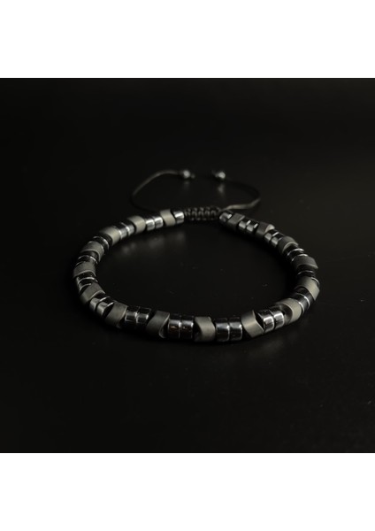 Hematit Ayarlanabilir Ölçü Unisex Doğal Taş Bileklik