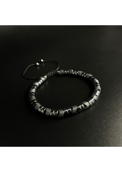 Hematit Ayarlanabilir Ölçü Unisex Doğal Taş Bileklik modelleri