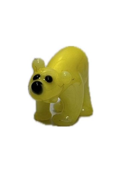 El Yapımı Mini Murano Cam Ayı Biblo A173-06