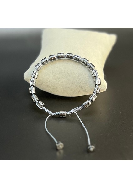 Hematit Ayarlanabilir Ölçü Unisex Doğal Taş Bileklik fırsatları