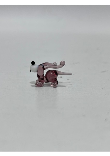 El Yapımı Mini Murano Cam Köpek Biblo A173-01
