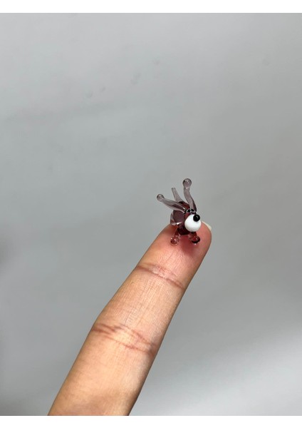 El Yapımı Mini Murano Cam Köpek Biblo A173-01