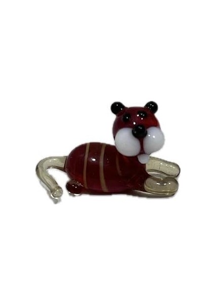El Yapımı Mini Murano Cam Köpek Biblo A174-01
