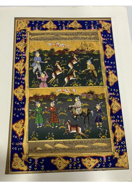 Göçebe Yaşamda Hayvancılık Adlı El Yapımı Minyatür Resim 30X21 cm