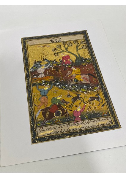 Insanların Doğaya Müdahalesi Adlı El Yapımı Minyatür Resim 28X18 cm fiyatları