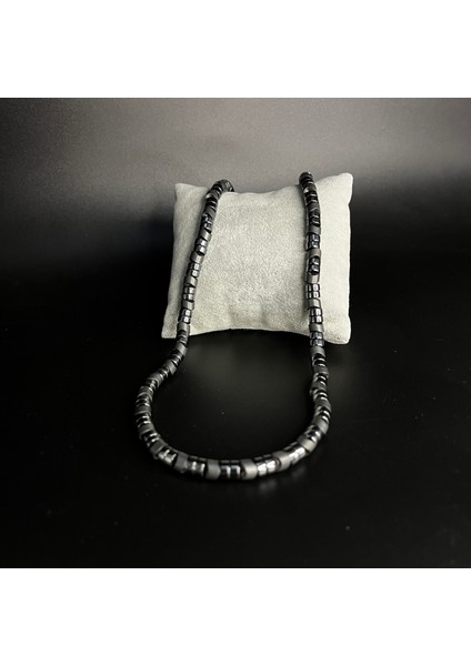 Hematit Ayarlanabilir Ölçü Unisex Doğal Taş Kolye 55 cm ve Üzeri modelleri