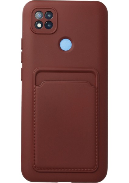 Xiaomi Redmi 9c Kılıf Kelvin Kartvizitli Silikon - Bordo 300099